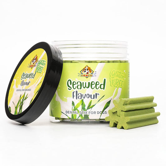 Nootie Gluten Free Dental Stix for Dogs,Treats for All Life Stages Seaweed Flavour 220 Gm Box