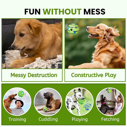 Nootie 5.5-Inch Interactive Giggle Ball Dog Toy | Squeaky Chew Ball for Medium & Large Dogs