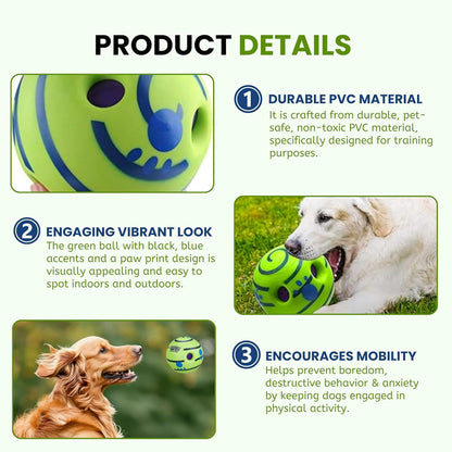 Nootie 5.5-Inch Interactive Giggle Ball Dog Toy | Squeaky Chew Ball for Medium & Large Dogs