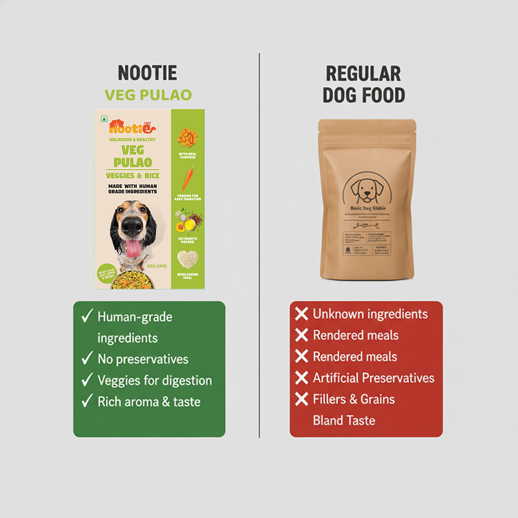 Nootie Veg Pulao Dog Food | 100% Veg, Human-Grade & Gluten-Free (300g)