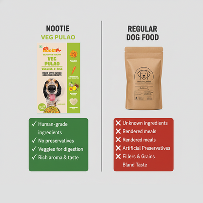Nootie Veg Pulao Dog Food | 100% Veg, Human-Grade & Gluten-Free (300g)