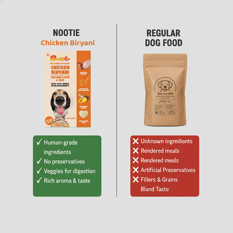 Nootie Chicken & Liver Dog Meal (300g) – Human-Grade, Balanced Wet Food for Puppies & Adults