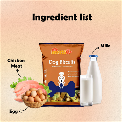 Nootie Chicken Biscuits for Adult Dogs – Assorted Flavours (900 g) | High-Protein, Crunchy & Nutrient-Rich Treats