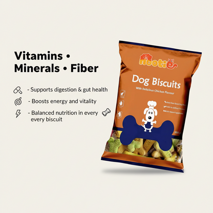 Nootie Chicken Biscuits for Adult Dogs – Assorted Flavours (900 g) | High-Protein, Crunchy & Nutrient-Rich Treats