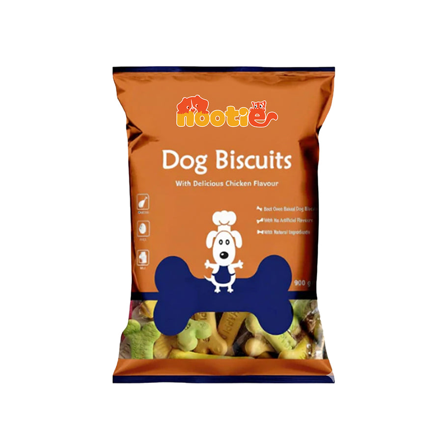 Nootie Chicken Biscuits for Adult Dogs – Assorted Flavours (900 g) | High-Protein, Crunchy & Nutrient-Rich Treats