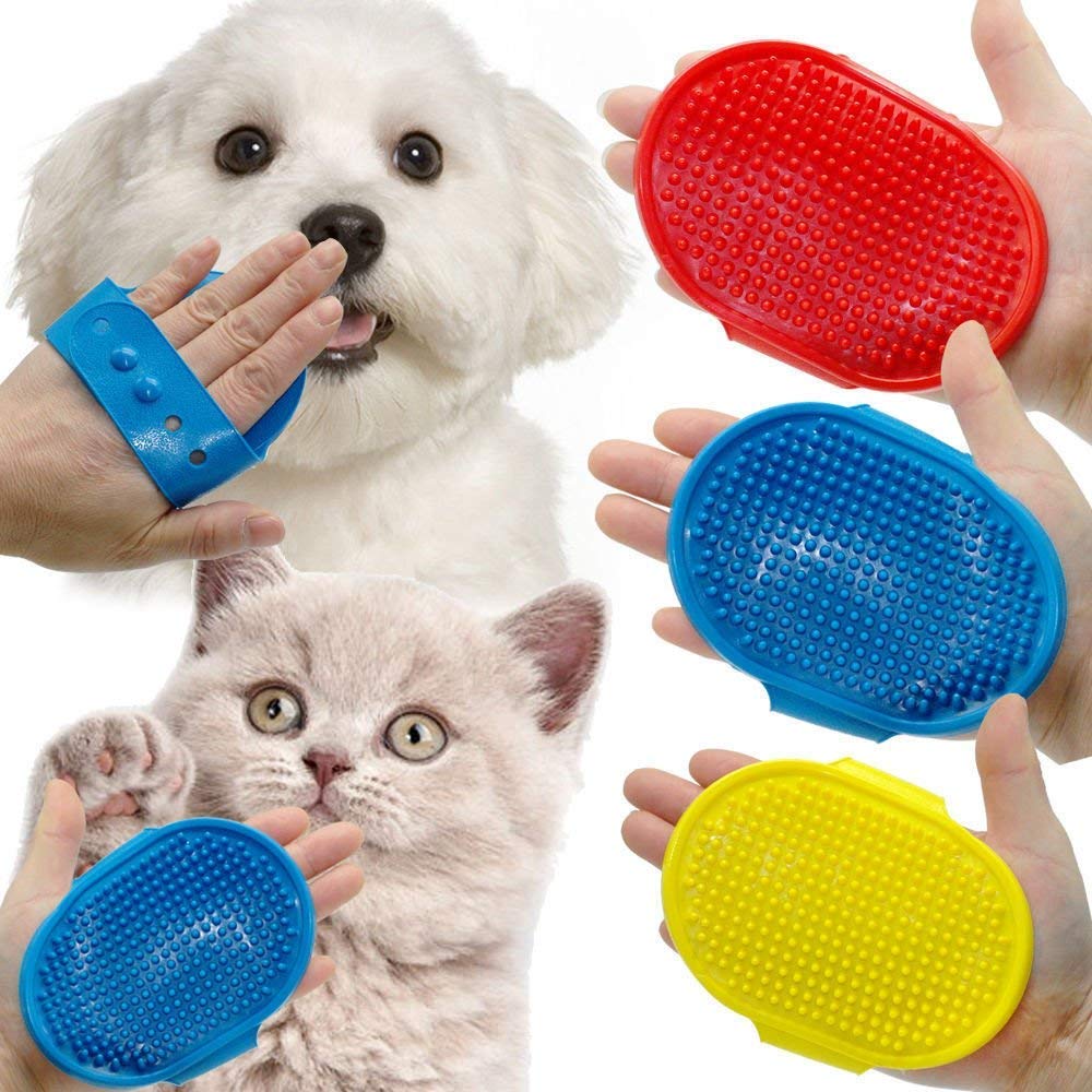 Nootie Pet Rubber Bath Glove for Dogs & Cats | Soft Grooming Brush for Bathing, Massaging & Shedding Control