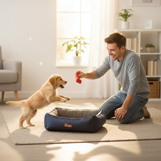 Nootie Sofa Basket Bed for Dogs & Cats – Small (22" x 17" x 6") | Velvet Interior, Mat Exterior, Washable & Scratch-Resistant