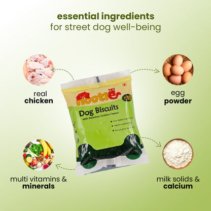 Nootie Chicken Dog Biscuits | High-Protein Crunchy Treats for Dogs (40gm)