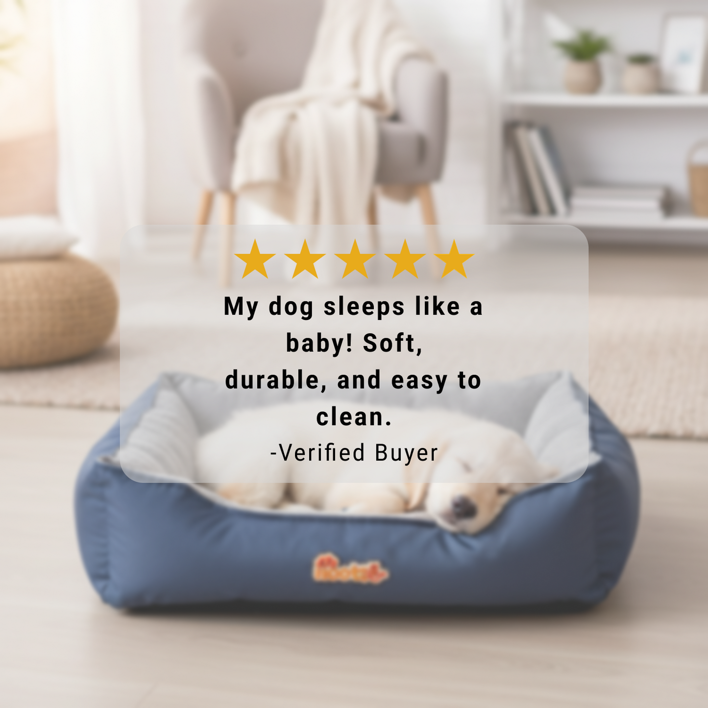 Nootie Sofa Basket Bed for Dogs & Cats – Small (22" x 17" x 6") | Velvet Interior, Mat Exterior, Washable & Scratch-Resistant (Pink)