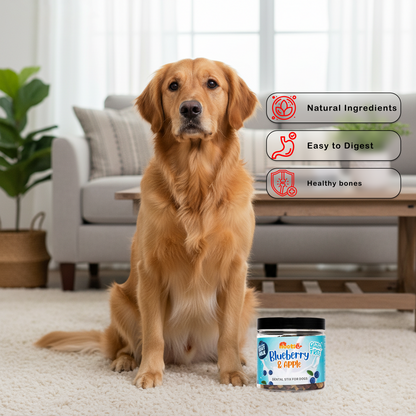 Nootie Gluten-Free Dental Stix for Dogs – Blueberry & Apple Flavour (220g) | Goat Milk Formula for Oral, Gut & Immune Health