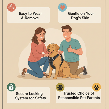 Nootie No-Pull Reflective Dog Harness | Anti-Choke Training Vest with Soft Padding and Easy-Control Handle