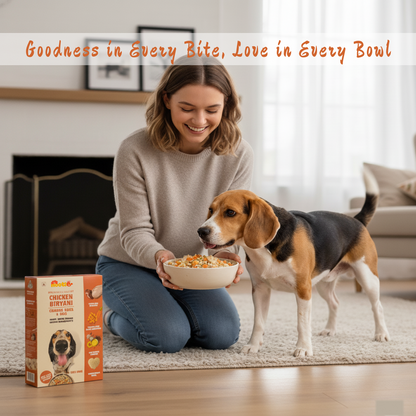 Nootie Chicken Biryani for Dogs - 100g – Human-Grade, Balanced Meal with Real Chicken & Liver (Pack of 3)