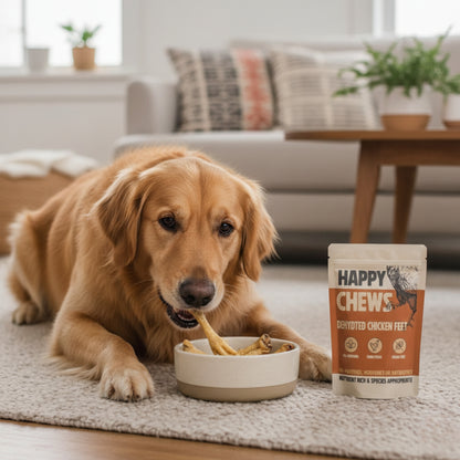 Nootie Happy Chews – Dehydrated Chicken Feet Dog Treats (80g) | Natural, Protein-Rich Chew for Joint & Dental Health