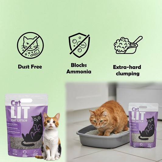 Nootie Premium Cat Litter (Non-Scented) | 100% Natural Bentonite, 99% Dust-Free & Super Absorbent Clumping Litter for Cats – 5 kg