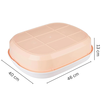 Nootie Cat Litter Box Tray with Free Scooper | Semi-Closed Hygienic Design for Kittens & Adult Cats