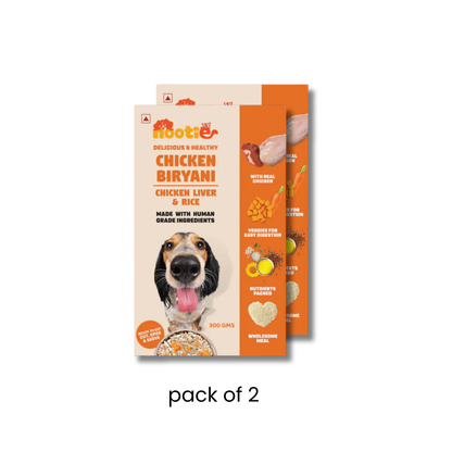 Nootie Chicken & Liver Dog Meal (300g) – Human-Grade, Balanced Wet Food for Puppies & Adults