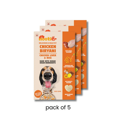 Nootie Chicken & Liver Dog Meal (300g) – Human-Grade, Balanced Wet Food for Puppies & Adults