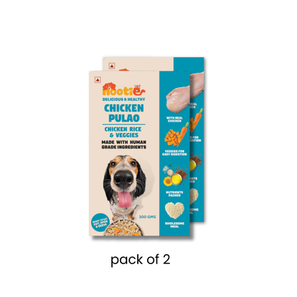 Nootie Chicken Pulao for Dogs – Human-Grade, Balanced Meal with Real Chicken, Rice & Veggies (300g)