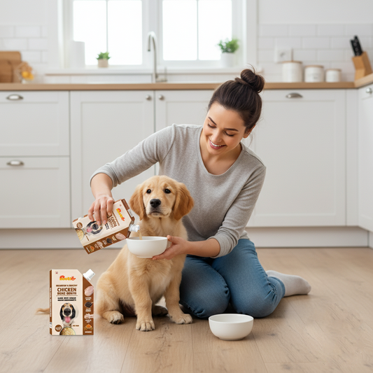 Nootie Natural Chicken Broth for Dogs & Cats – 100ml -Nutrient-Rich, Hydrating Meal Topper (Pack of 3)