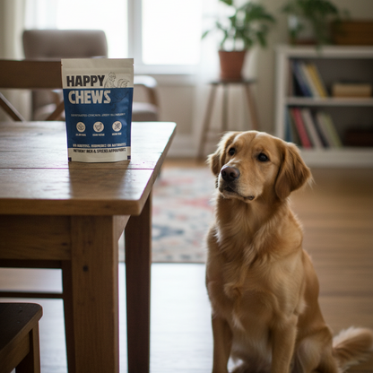 Nootie Happy Chews – Dehydrated Chicken Jerky Blueberry Dog Treats (80g) | All-Natural, Grain-Free Protein Snack