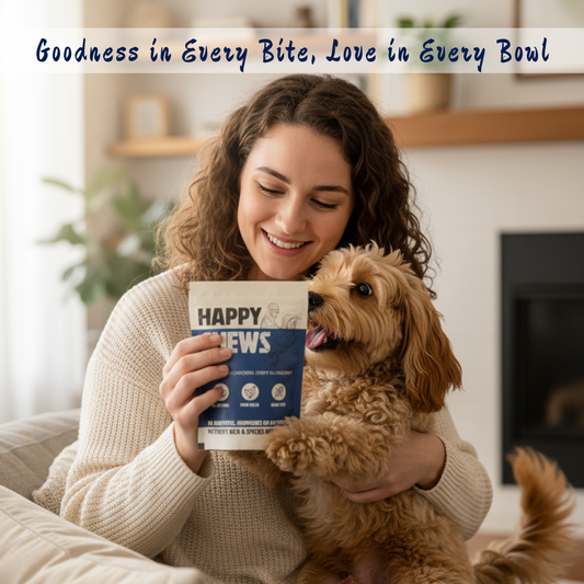 Nootie Happy Chews – Dehydrated Chicken Jerky Blueberry Dog Treats  – 80g – All-Natural, Farm Fresh and Grain Free, Protein-Rich Snack for Dogs