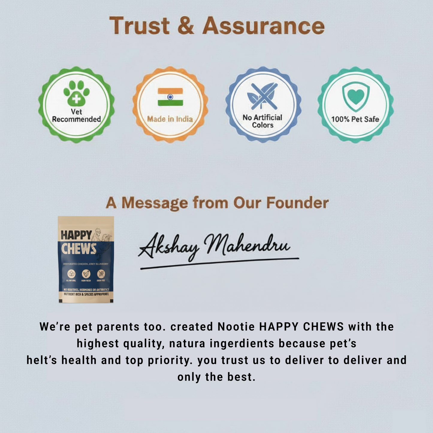 Nootie Happy Chews – Dehydrated Chicken Jerky Blueberry Dog Treats (80g) | All-Natural, Grain-Free Protein Snack