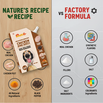 Nootie Natural Chicken, Mutton and Fish Broth for Dogs & Cats – 100ml -Nutrient-Rich, Hydrating Meal Topper (Pack of 3)