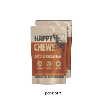 Nootie Happy Chews – Dehydrated Chicken Feet Dog Treats (80g) | Natural, Protein-Rich Chew for Joint & Dental Health