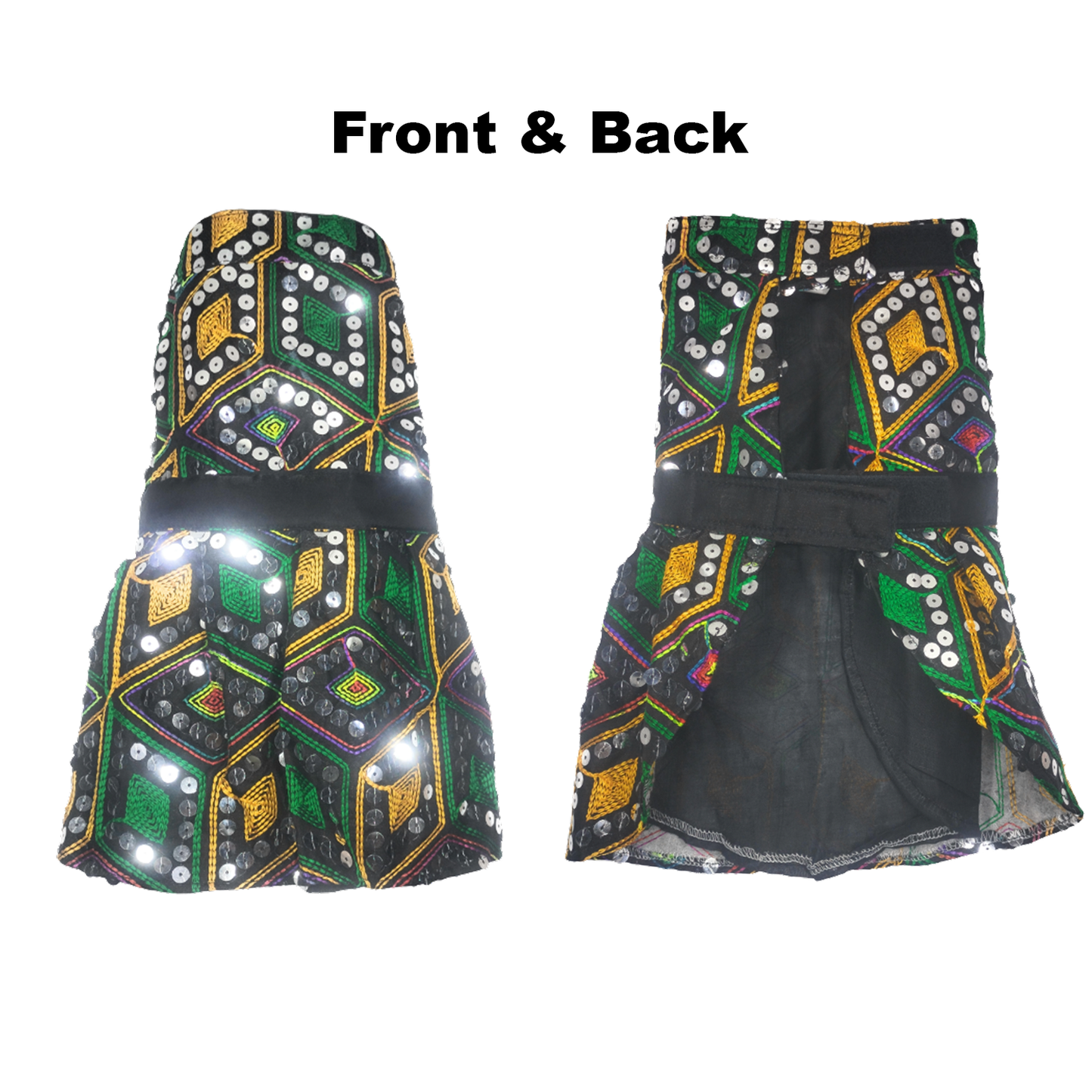 Nootie Festive Dress for Female Dogs – Black | Stylish Outfit for Weddings & Festivals