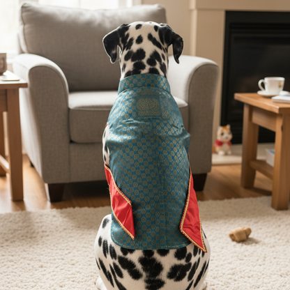 Nootie Festive Sherwani with Chunni for Pets – Blue | Stylish Outfit for Weddings & Festivals