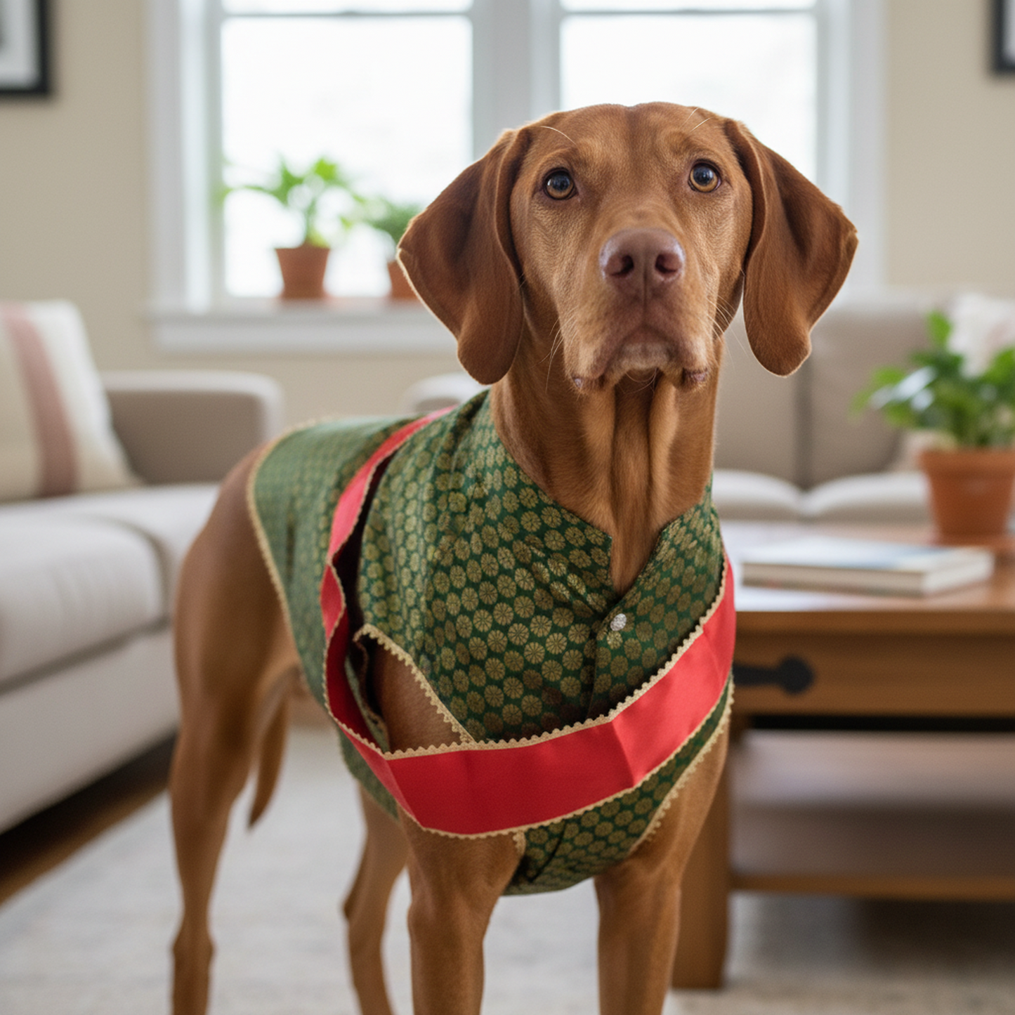 Nootie Festive Sherwani with Chunni for Pets – Green | Stylish Outfit for Weddings & Festivals