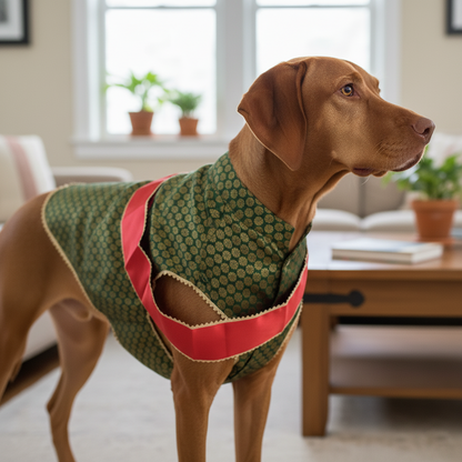 Nootie Festive Sherwani with Chunni for Pets – Green | Stylish Outfit for Weddings & Festivals