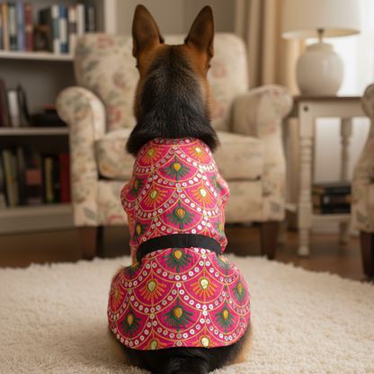 Nootie Festive Dress for Female Dogs – Pink | Stylish Outfit for Weddings & Festivals