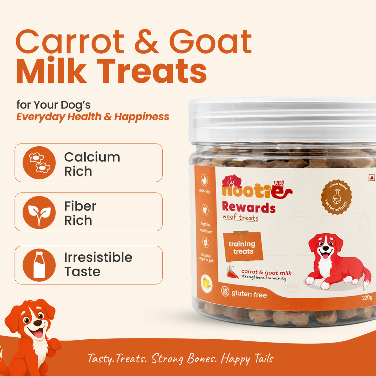 Rewards Jar Treats - Carrot & Goat Milk - 220g
