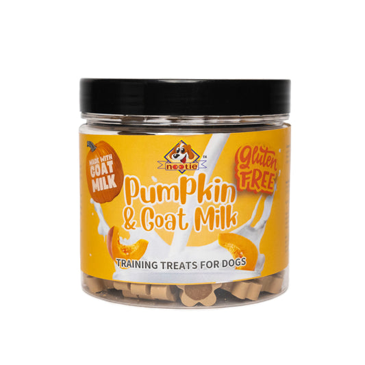 Nootie Gluten Free Training Treats for Dogs, for All Life Stages Pumpkin & Goat Milk Flavour 220 Gm Box