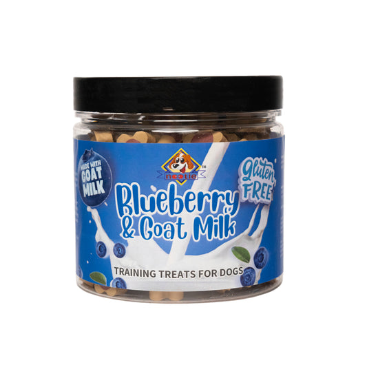 Nootie Gluten Free Training Treats for Dogs, Treats for All Life Stages Blueberry & Goat Milk Flavour 220 Gm Box