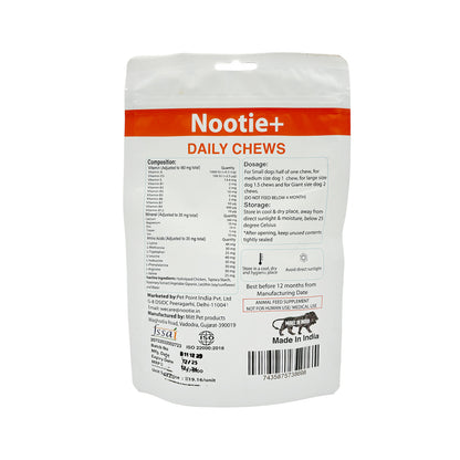 Nootie+ Daily Chews for Dogs | Immune Support, Better Vision & Healthy Skin (30 Chews)
