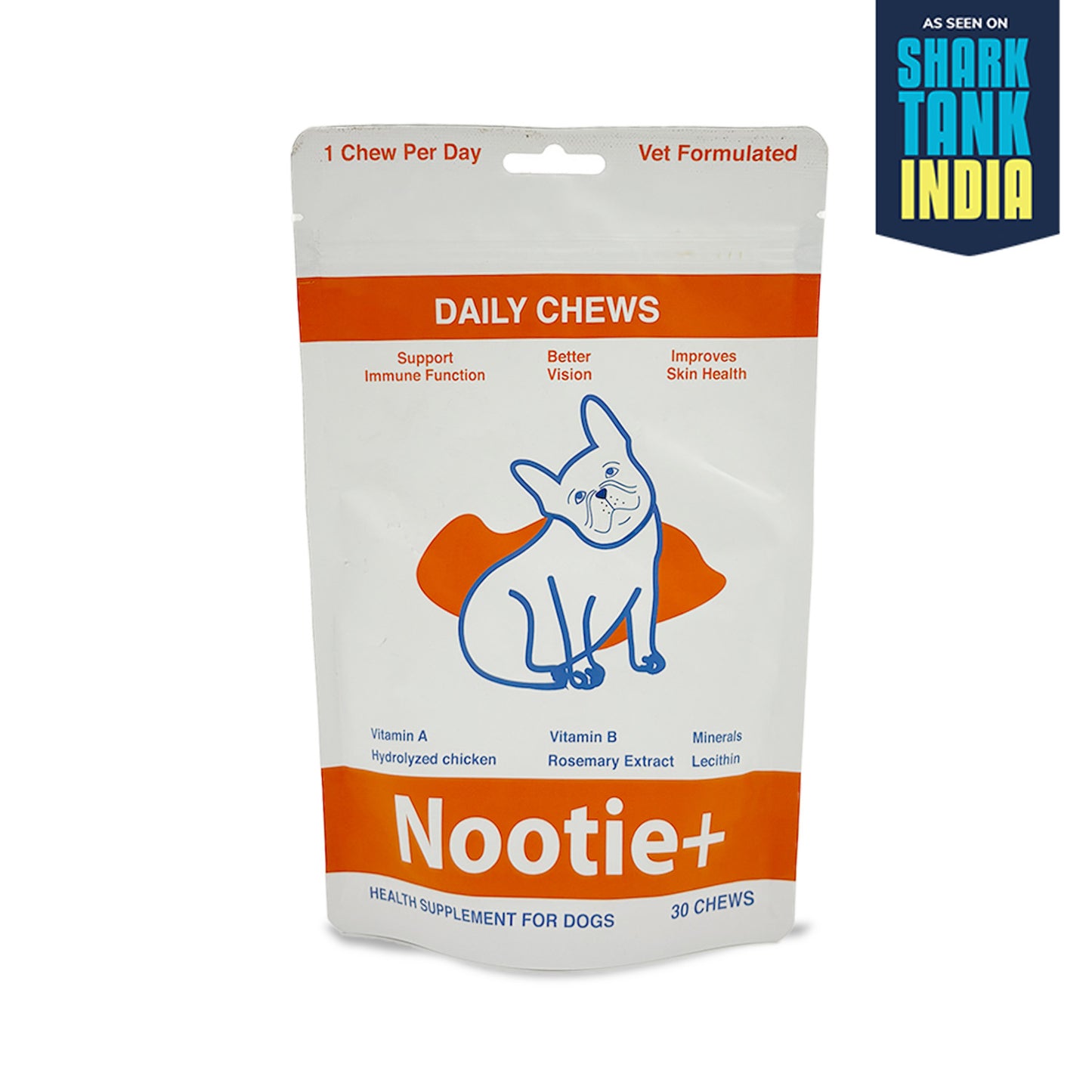 Nootie+ Daily Chews for Dogs | Immune Support, Better Vision & Healthy Skin (30 Chews)