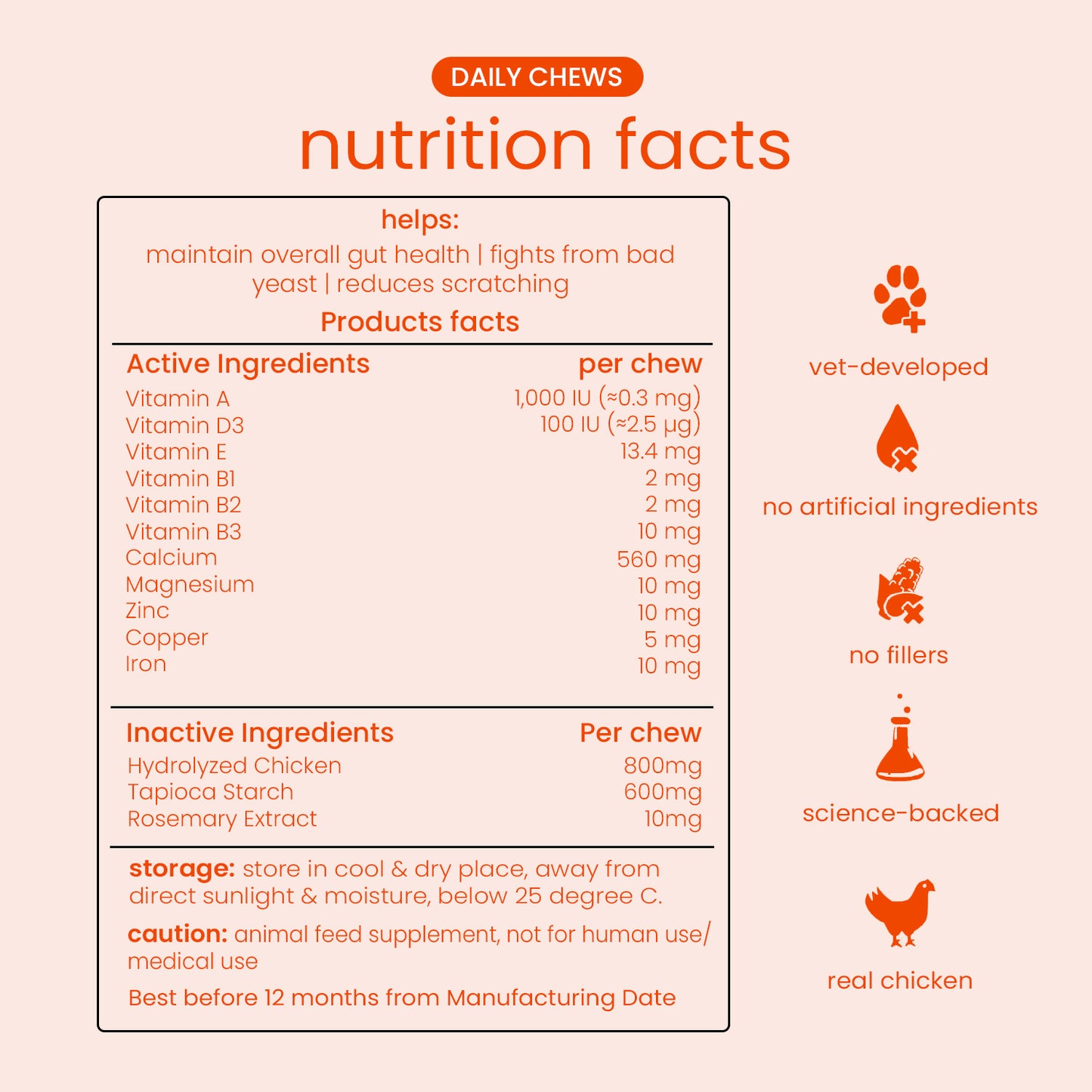 Nootie+ Daily Chews for Dogs | Immune Support, Better Vision & Healthy Skin (30 Chews)