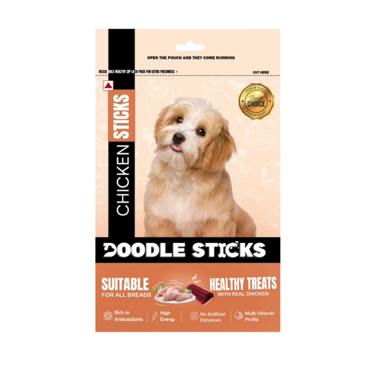Doodle Sticks Suitable for All Breads Healthy Treats with Real Chicken Stick 70 Gm