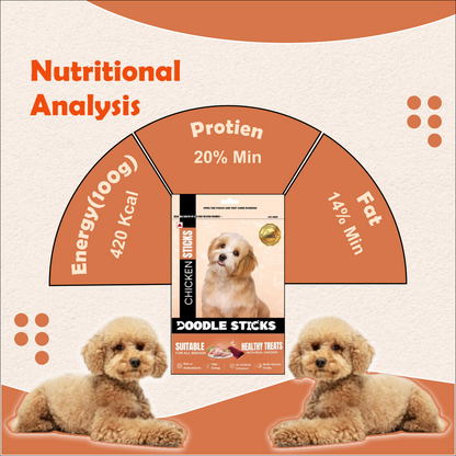 Nootie Doodle Sticks – Real Chicken Dog Treats (70g) | Healthy, Collagen-Rich, Gluten-Free Snack for All Breeds