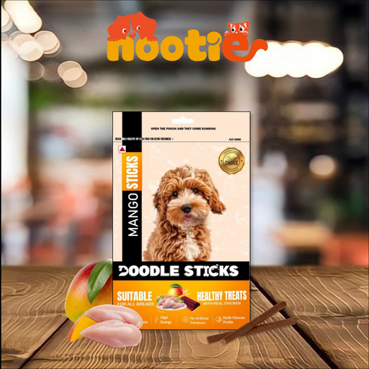 Doodle Sticks Suitable for All Breads Healthy Treats with Real Chicken - Mango Sticks 70 Gm
