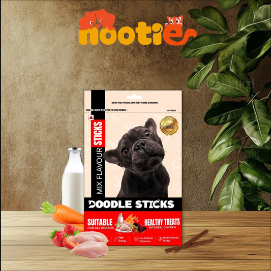 Doodle Sticks Suitable for All Breads Healthy Treats with Real Chicken - Mix Stick 70 Gm
