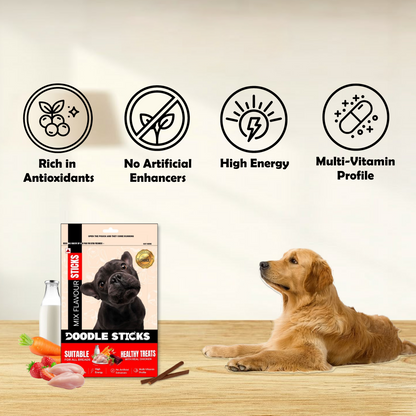 Nootie Doodle Sticks – Real Chicken Mix Dog Treats (70g) | Healthy, Collagen-Rich, Gluten-Free Snack for All Breeds