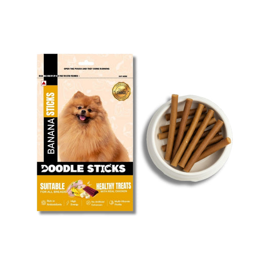 Nootie Doodle Sticks – Real Chicken & Banana Dog Treats (70g) | Healthy, Collagen-Rich, Gluten-Free Snack for All Breeds