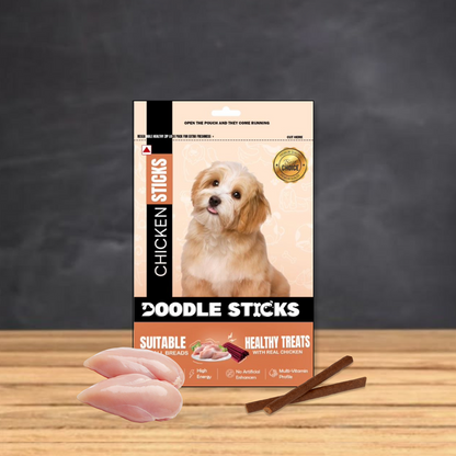 Nootie Doodle Sticks – Real Chicken Dog Treats (70g) | Healthy, Collagen-Rich, Gluten-Free Snack for All Breeds