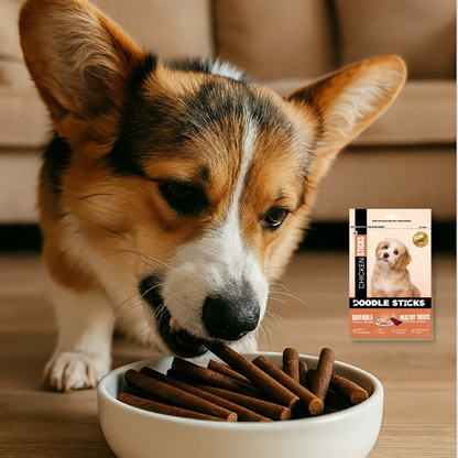 Nootie Doodle Sticks – Real Chicken Dog Treats (70g) | Healthy, Collagen-Rich, Gluten-Free Snack for All Breeds