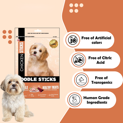 Nootie Doodle Sticks – Real Chicken Dog Treats (70g) | Healthy, Collagen-Rich, Gluten-Free Snack for All Breeds