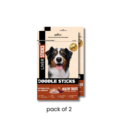Nootie Doodle Sticks – Real Chicken & Liver Dog Treats (70g) | Healthy, Collagen-Rich, Gluten-Free Snack for All Breeds
