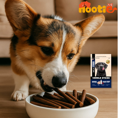 Nootie Doodle Sticks – Real Chicken & Milk Dog Treats (70g) | Healthy, Collagen-Rich, Gluten-Free Snack for All Breeds